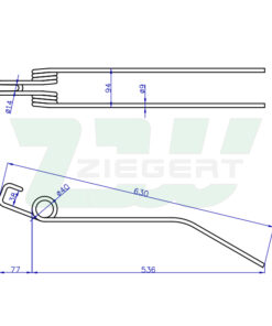 Alternative view of Palec sprężysty pasuje do Deutz-Fahr (ad21, 16504333, 06582610, 16502737, 16501530)