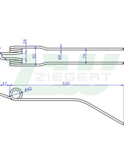 Alternative view of Palec karuzelowy pasuje do Deutz-Fahr (ad24, 16600387, 52516600387)