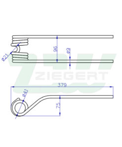Alternative view of Palec karuzelowy pasuje do Deutz-Fahr (ad8, 6580456, 1.1043.030.107.00)