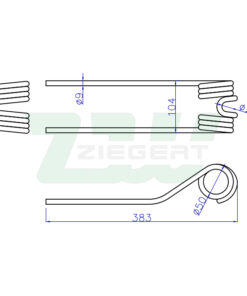 Alternative view of Palec karuzelowy pasuje do Deutz-Fahr (ad91, 6565574, 1.1045.030.104.00, 2934009)