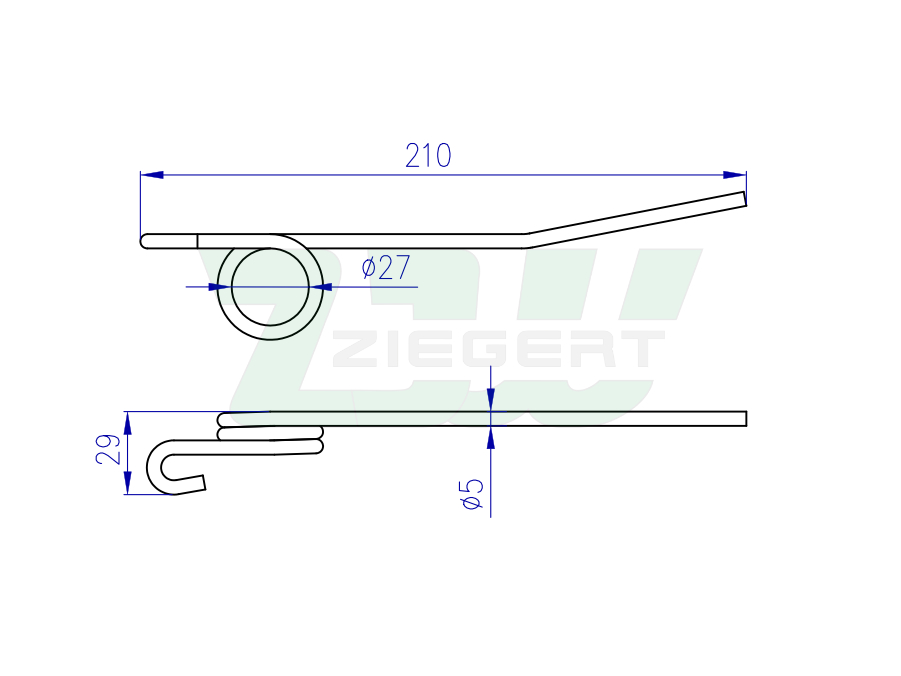 Palec pojedynczy pasuje do kombajnu John Deere (aj3, Z20478; Z56958) - obrazek 2