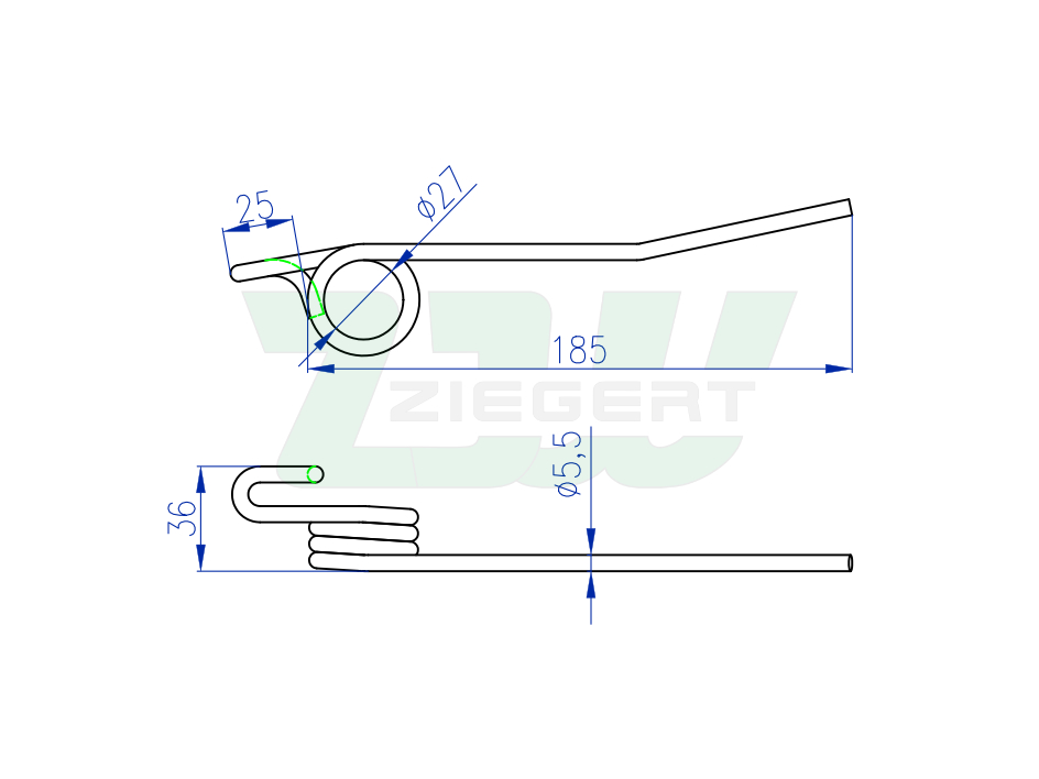 Palec prawy pasuje do John Deere (aj32P, Z56957) - obrazek 2