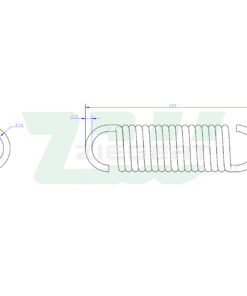 Alternative view of Sprężyna zaczepu (R004, HL00062, HL8011, HL6011, 69900062, 6020100007)