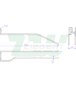 Alternative view of Palec zgrabiarki pasuje do Deutz-Fahr (ad33, VF1662440486, VF16624404.86)