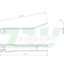 Alternative view of Palec zgrabiarki pasuje do Deutz-Fahr (ad34, VF1664486486, VF16644864.86)