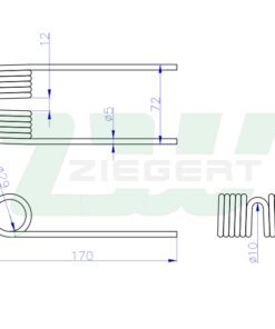 Palec sprężysty pasuje do prasy John Deere (aj54, CC25176)